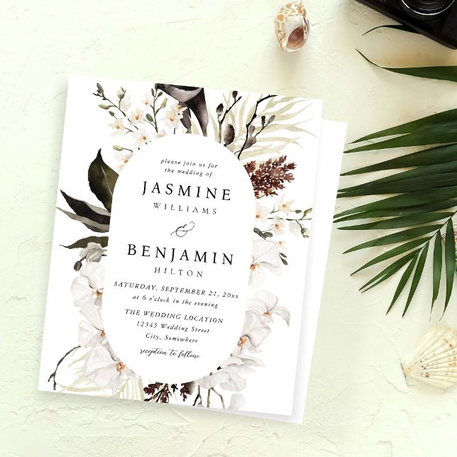 Budget Black & White Floral Beachy Wedding (Creator Uploaded)