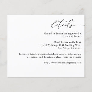 Budget Black & White Modern Calligraphy 3 Details Flyer