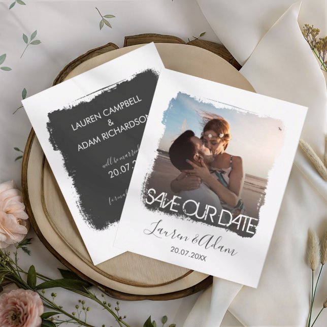 Budget Black & White Photo Save the Date (Creator Uploaded)