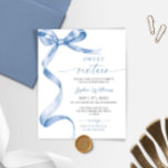 Budget Blue Bow Sweet 16 Birthday Invitation<br><div class="desc">Blue Bow Sweet 16 Birthday Invitation – Celebrate your milestone birthday in style with this elegant Sweet 16 invitation featuring a classic pink bow design. Perfect for setting the tone for a chic and sophisticated event, this invitation showcases a soft blue palette and a feminine, graceful aesthetic that is sure...</div>
