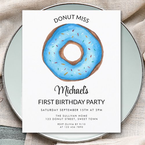 Budget Blue Donut Boys First Birthday Party