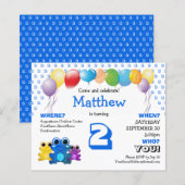Budget Blue Frog Boys Birthday Invitation (Front/Back)