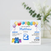 Budget Blue Frog Boys Birthday Invitation (Standing Front)