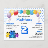 Budget Blue Frog Boys Birthday Invitation (Front)