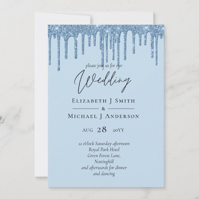 BUDGET Blue Glitter Wedding (Front)