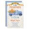 Budget Blue Little Pumpkin Baby Shower Invitation