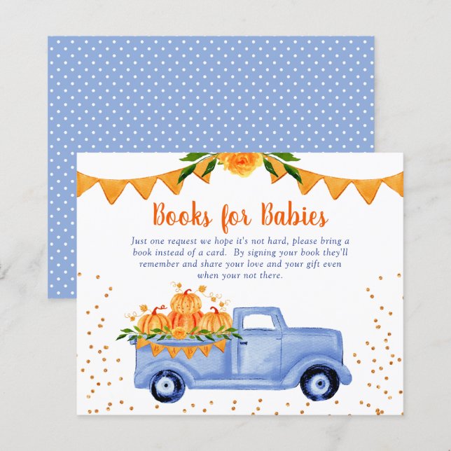 Budget Blue Little Pumpkin Books for Babies (Front/Back)