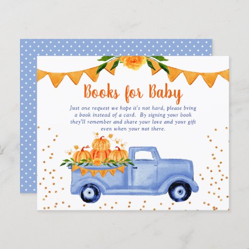 Budget Blue Little Pumpkin Books for Baby Card