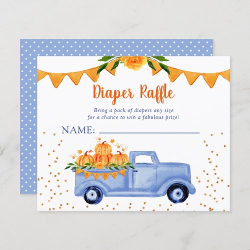 Budget Blue Little Pumpkin Diaper Raffle