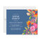 Budget Blue Pink Floral Bridal Shower Invite