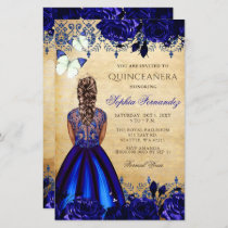 Budget Blue Princess Quinceañera Invitation