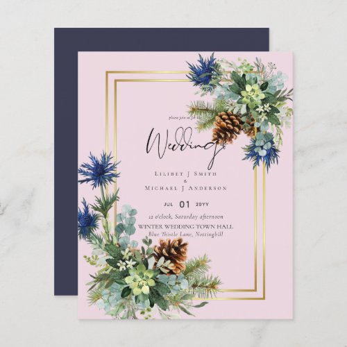 BUDGET  Blue Thistle Eucalyptus Wedding Wonderland