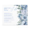 Budget Blue Watercolor Floral Bridal Shower Invite