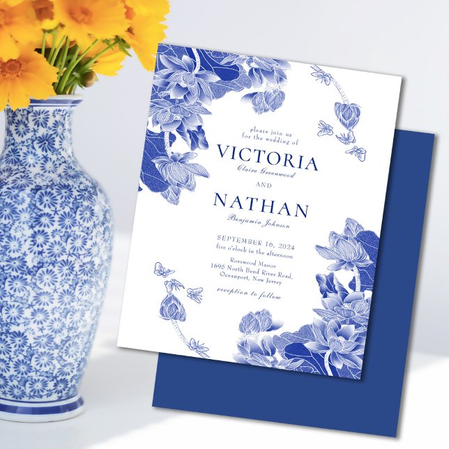 Budget Blue White Flower Chinoiserie Chic Wedding  (Creator Uploaded)