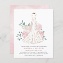 Budget Blush Floral Wedding Dress Bridal Shower