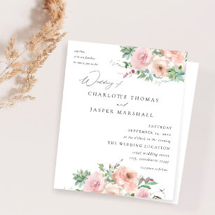 Budget Blush Pink Floral & Succulent Wedding V2