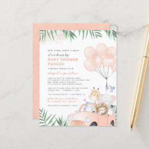 Budget Blush Pink Gold Safari Drive By Baby Shower