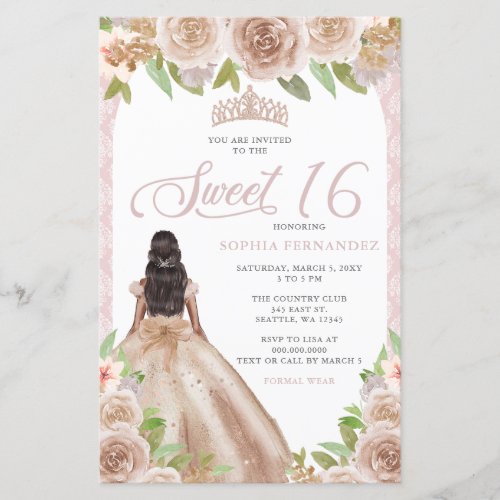  Budget Blush Rose Gold Princess Tiara Sweet 16