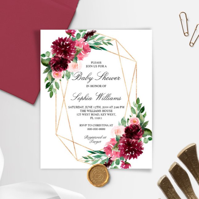 Budget Bohemian Floral Baby Shower Invitation (Creator Uploaded)