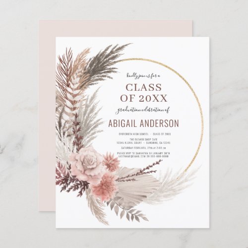 Budget Boho 2023 Grad Party Floral Invitation