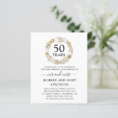 Budget Boho 50th Wedding Anniversary Party Invite (Standing Front)