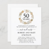 Budget Boho 50th Wedding Anniversary Party Invite (Front/Back)