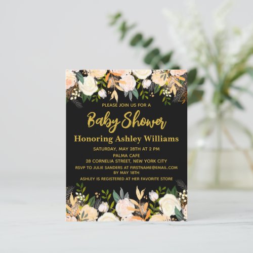 Budget Boho Baby Shower Invitation Gender Neutral 