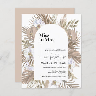 Budget Boho Blush Palm Bridal Shower Invite