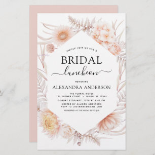 Budget Boho Chic Bridal Luncheon Dusty Pink Desert