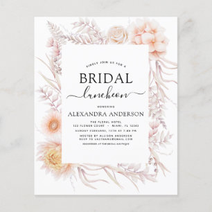Budget Boho Chic Bridal Luncheon Dusty Pink Desert Flyer