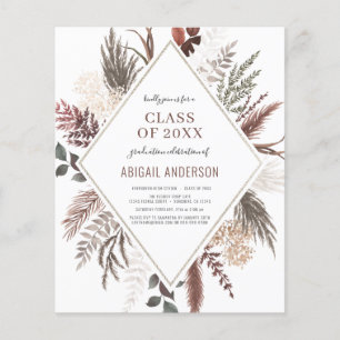 Budget Boho Class of 20223Photo Grad Invitation  Flyer