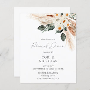 Budget Boho Copper Floral Rehearsal Dinner 2