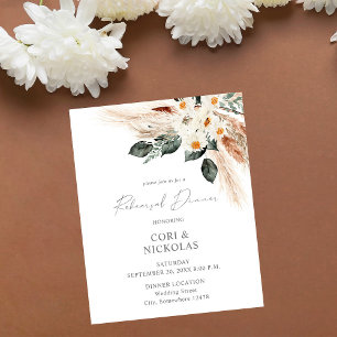 Budget Boho Copper & Floral Rehearsal Dinner 2 Flyer