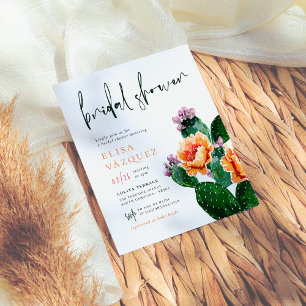 Budget Boho Desert Cactus & Flowers Bridal Shower