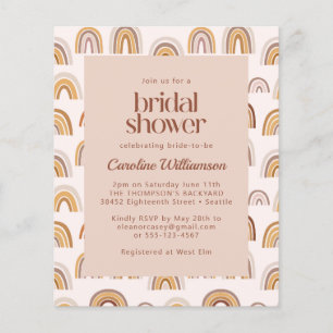 Budget Boho Desert Rainbow Bridal Shower Invite