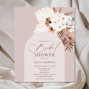 Budget Boho Dried Palm Leaves Bridal Shower