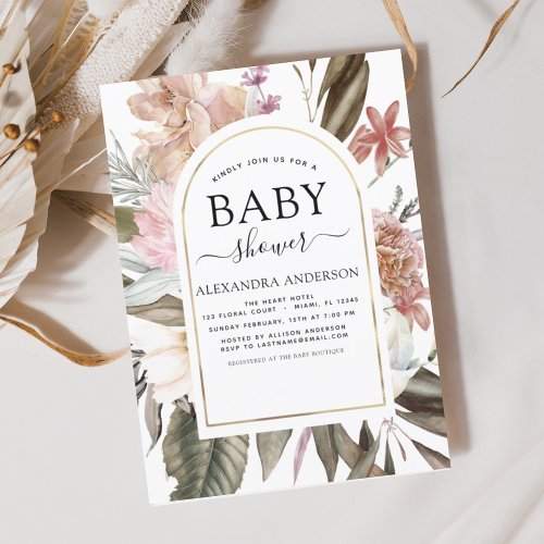 Budget Boho Dusty Pink Burgundy Baby Shower