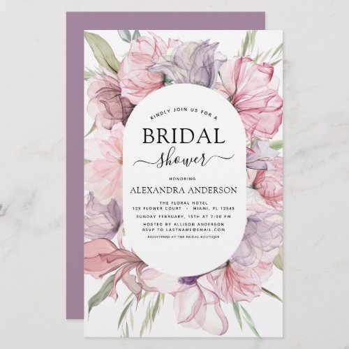 Budget Boho Dusty Pink Purple Bridal Shower