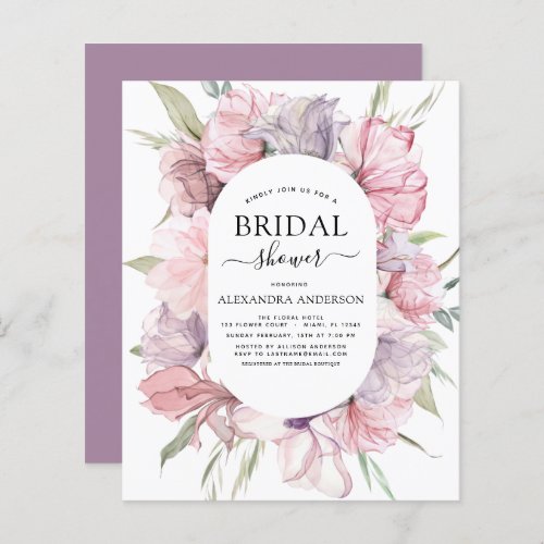 Budget Boho Dusty Pink Purple Bridal Shower