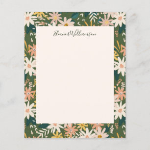 Budget Boho Floral Green Baby Shower Thank You