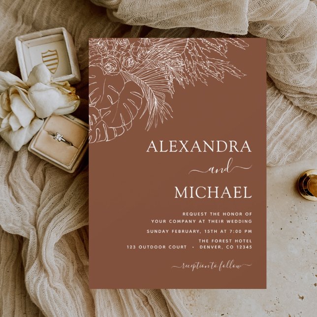 Budget Boho Floral Wedding Invitations (Creator Uploaded)