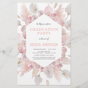 Budget Boho Grad Class of 2023 Party Invitation Flyer