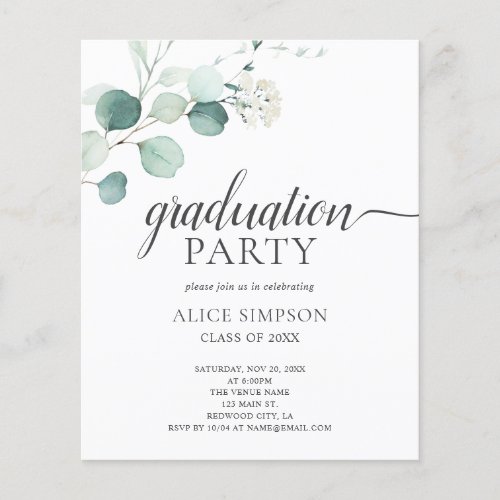 Budget Boho Greenery Leaves Graduation Party