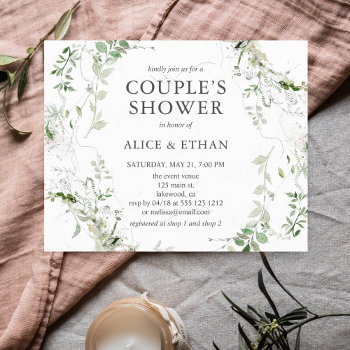 Budget Boho Leaves Couples Shower by CrispinStore at Zazzle