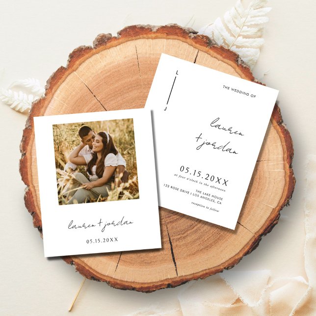 Budget Boho Modern Minimalist Photo Wedding Flyer (Creator Uploaded)