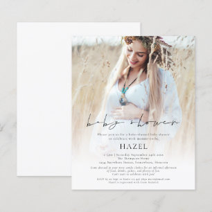 Budget Boho Photo Overlay Script Baby Shower