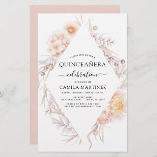 Budget Boho Quinceañera Dusty Pink15th Birthday