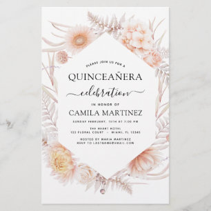 Budget Boho Quinceañera Dusty Pink15th Birthday