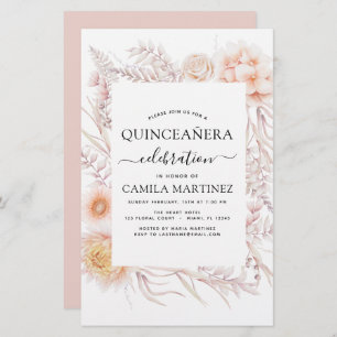 Budget Boho Quinceañera Dusty Pink 15th Birthday