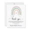 Budget Boho Rainbow Sage Baby Shower Thank You